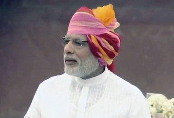 Prime Minister Narendra Modi addresses the nation from the ramparts of the Red Fort on Independence Day on Monday