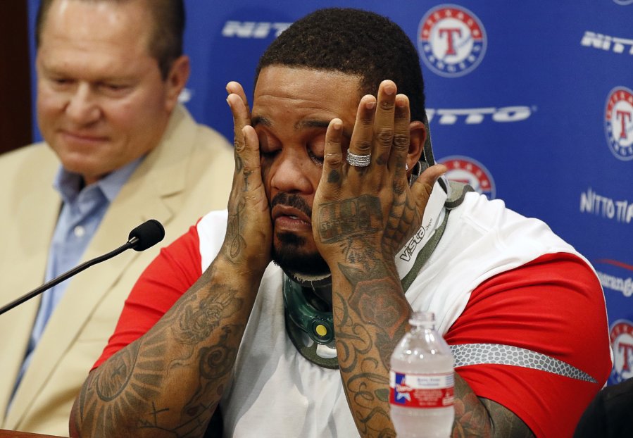 Ray Carlin  USA TODAY Sports The Rangers&apos Prince Fielder announced the end of his 12-year playing career after his second neck surgery in 27 months at Globe Life Park in Arlington on Wednesday