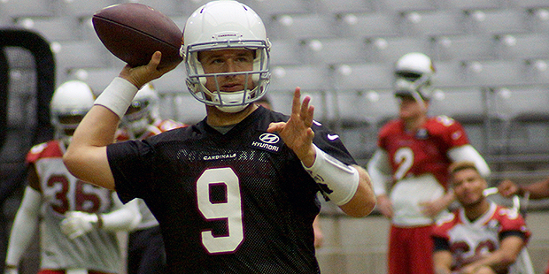 QB Matt Barkley throws a pass during training camp Aug. 10