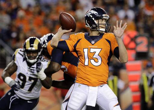 Broncos QB Trevor Siemian has bruised shoulder