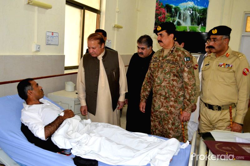 PAKISTAN-QUETTA-BLAST-PM-VISIT- Nawaz Sharif