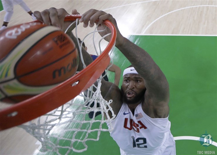 REUTERS   Demarcus Cousins of the U.S. dunks against France in Sunday's game