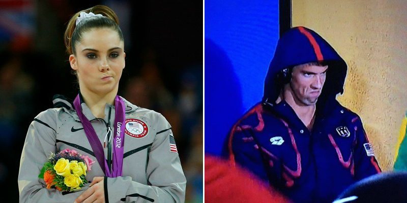 McKayla Maroney of the U.S. celebrates with her silver medal in the women's vault victory ceremony in the North Greenwich Arena during the London 2012 Olympic Games