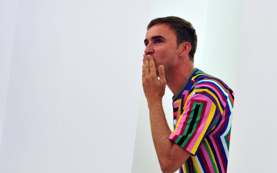 Belgian fashion designer Raf Simons ackn