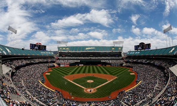 OAKLAND CA- MAY 31 A general view during their Oakland Athletics game against the New York Yankees