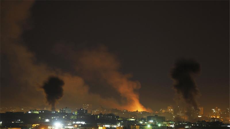 Reports of the Israeli air raids on northern Gaza began at around 10pm local time