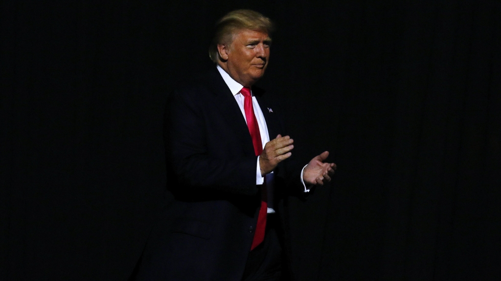 Republican Presidential nominee Donald Trump speaks at the Mississippi Coliseum on Tuesday in Jackson Miss