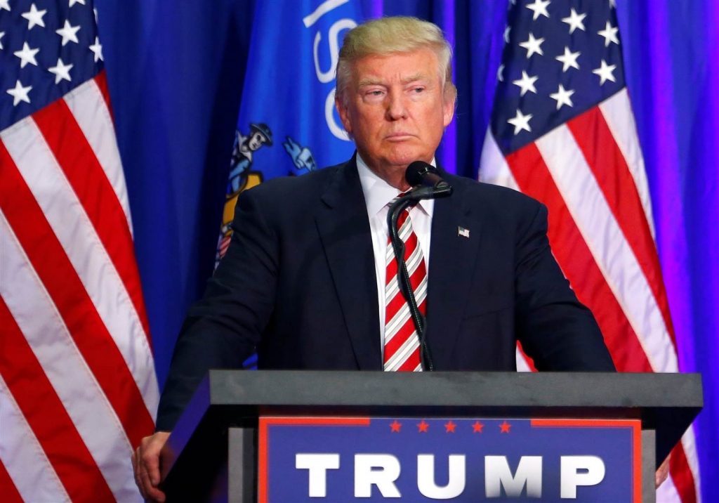 Republican U.S. presidential nominee Donald Trump speaks at Youngstown State University in Youngstown Ohio