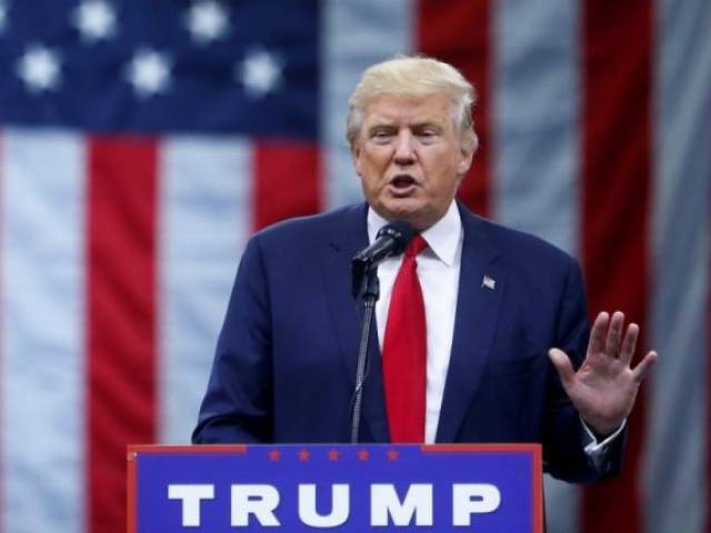 Republican US Presidential nominee Donald Trump attends a campaign event at the Greater Columbus Convention Center