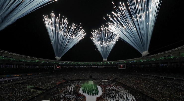 Reuters  Morry Gash  Pool   Fireworks explode during the Olympic opening ceremony on Friday