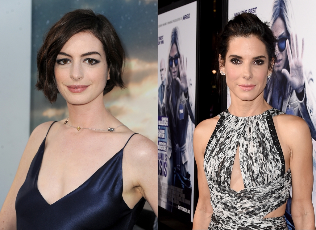 Warner Bros is moving forward with its all-female spinoff of 'Oceans Eleven&#039 which will include Anne Hathaway and Sandra Bullock