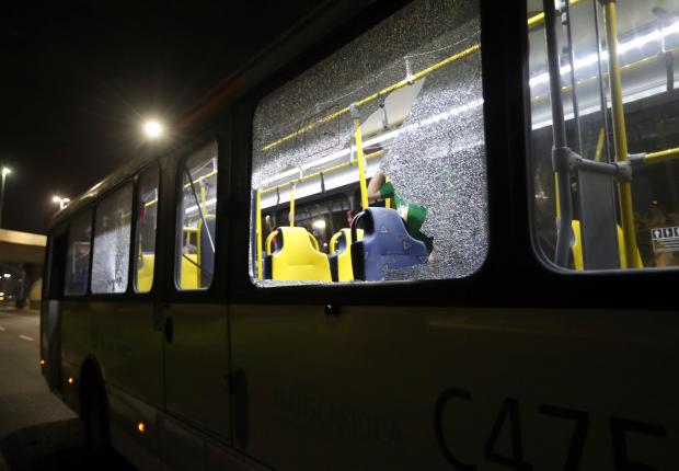 Rio Olympics 2016: Media bus left with smashed windows after being shot at while travelling between venues - The Sun