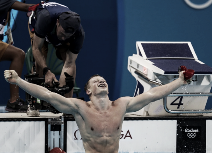 Rio 2016 Adam Peaty breaks World Record to take gold in 100m breaststroke Cody Miller wins bronze