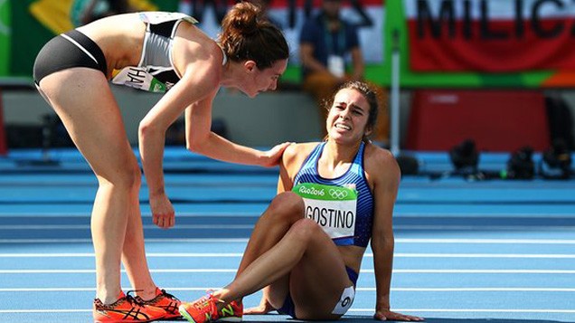 Runner Stops To Help Her Fellow Olympian After A Terrible Mid-Competition Collision