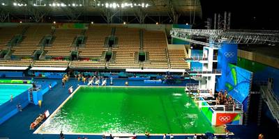 One Of The Olympic Pools Has Turned Green And No One Seems To Know Why