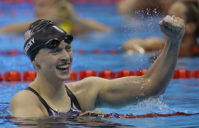 United States Katie Ledecky wins the gold medal in the women's 200-meter freestyle during the swimming competitions at the 2016 Summer Olympics Tuesday Au