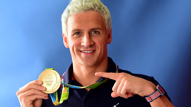 Swimmer Ryan Lochte of the United States poses for