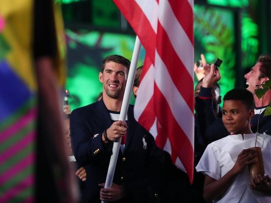 Brazilian bronze medalist Vanderlei Cordeiro de Lima lit the cauldron to officially open the Rio Olympic games