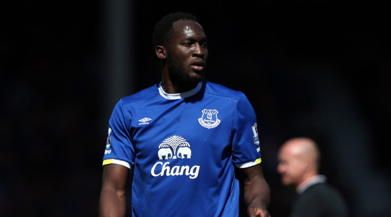 LIVERPOOL UNITED KINGDOM- MAY 15 Romelu Lukaku of Everton during the Barclays Premier League match between Everton and Norwich City at Goodison Park