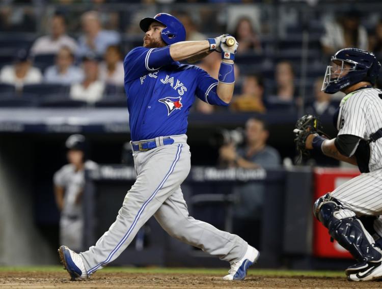 Russell Martin gave the Blue Jays the lead with a two-run shot in the eighth inning