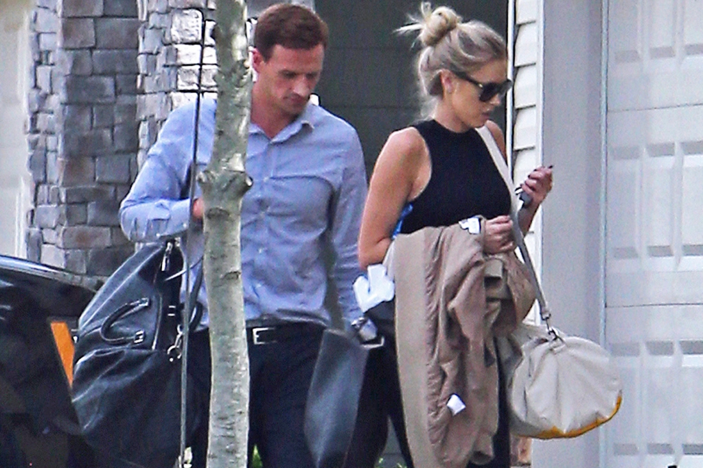 Ryan Lochte and girlfriend Kayla Rae Reid return back to their house after doing an interview with Matt Lauer in New