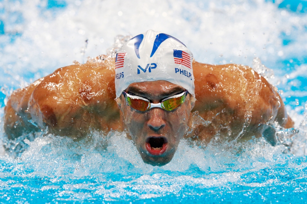 RIO DE JANEIRO BRAZIL- AUGUST 11 Michael Phelps of the United States competes Men's 100m Butterfly heat on Day 6 of the Rio 2016 Olympic Games at the Olympic Aquatics Stadium