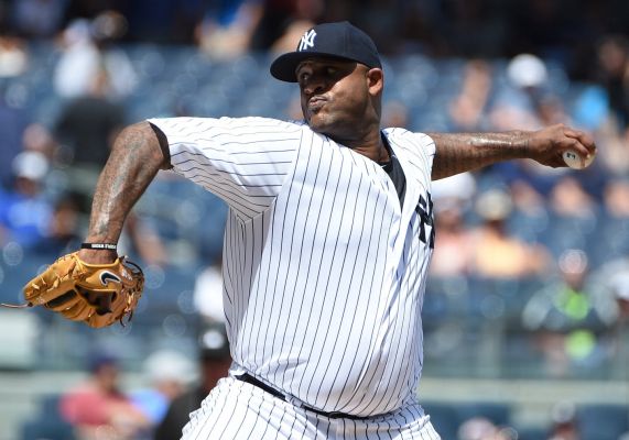 New York Yankees CC Sabathia struck out 12