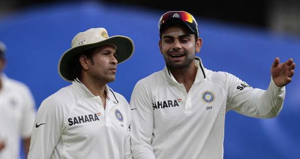 Virat Kohli and Sachin Tendulkar