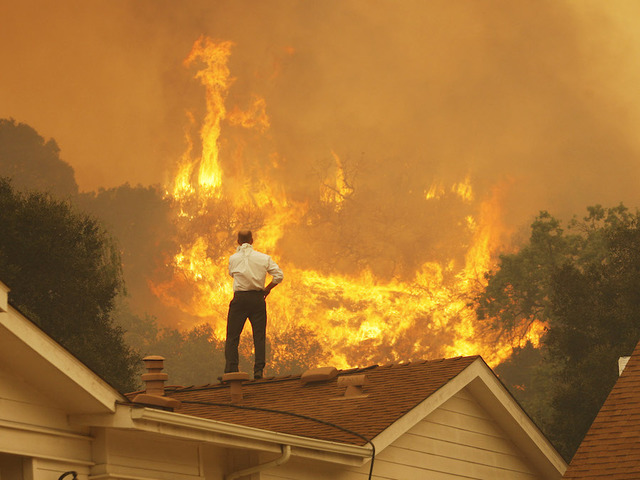 California wildfire victims vent anger at arson suspect