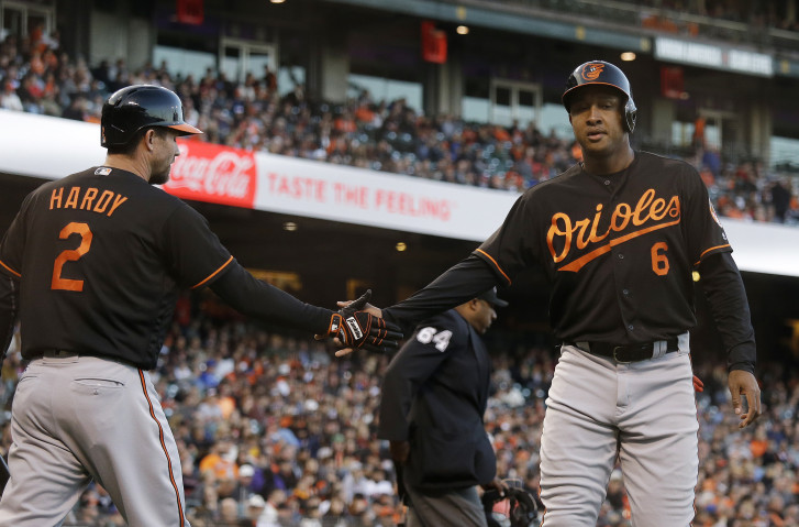 Orioles back in first in AL East with win over Giants