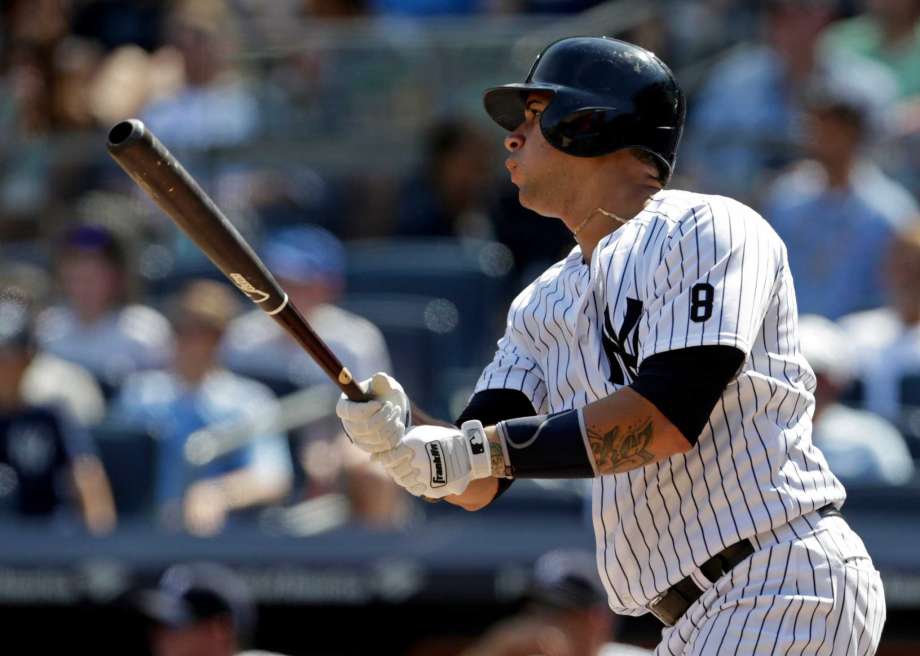 New York Yankees Gary Sanchez hits a solo home run during the fourth inning of a baseball game against the Baltimore Orioles on Saturday Aug. 27 2016 in New York. ORG XMIT NYY112