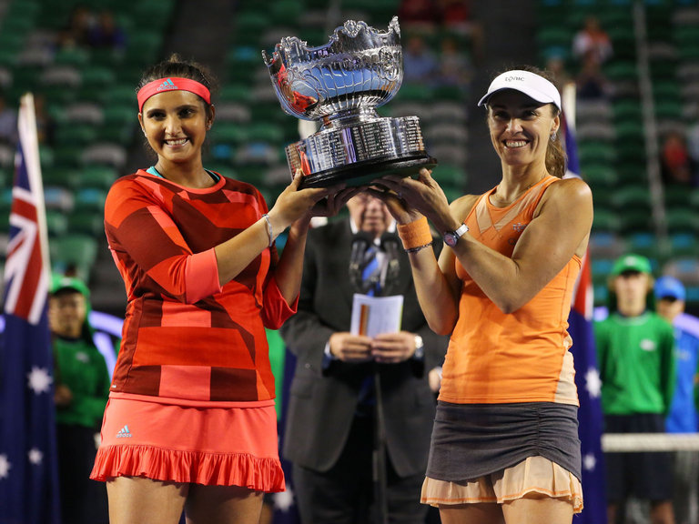 Martina Hingis and Sania Mirza won the Australian Open women's doubles earlier this year