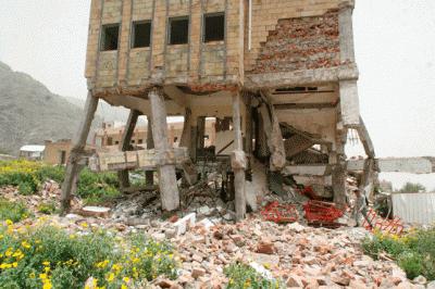 A man walks on the rubble of a school destroyed by a Saudi-led air strike in the southwestern city of Taiz Yemen. Reuters