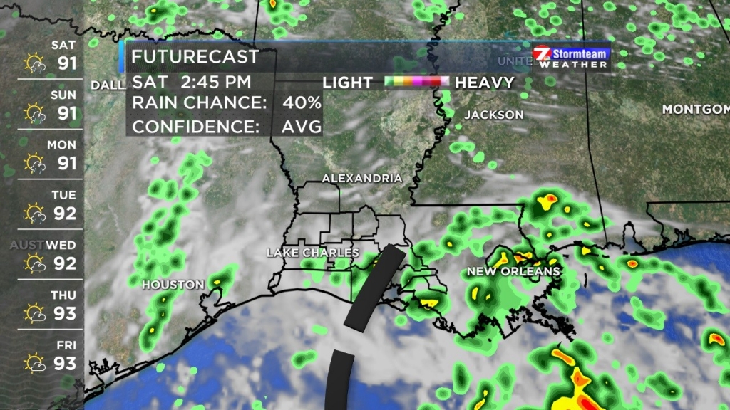 Scattered showers and storms possible this weekend