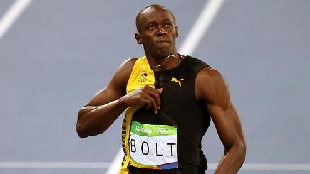 Jamaica's Usain Bolt won the men's 100m final in 9.81 seconds