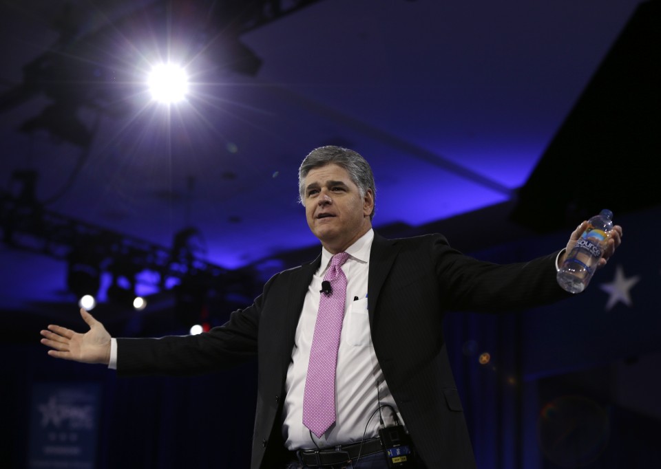 Sean Hannity of Fox News arrives in National Harbor Md