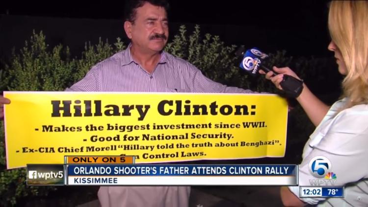 Seddique Mateen — whose son Omar committed Pulse nightclub shooting — attended Clinton’s rally in Kissimmee Fla. Monday night