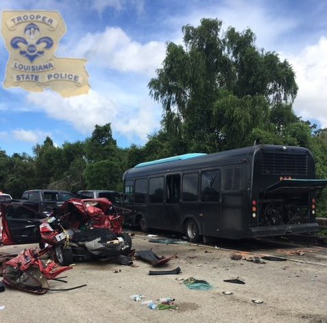 Sunday at approximately 6:40 am Louisiana State Police Troop B investigated a single car minor injury crash on I-10 west at mile post 203. During the investigation of the single vehicle crash another crash occurred at 7:17 am involving a private renta