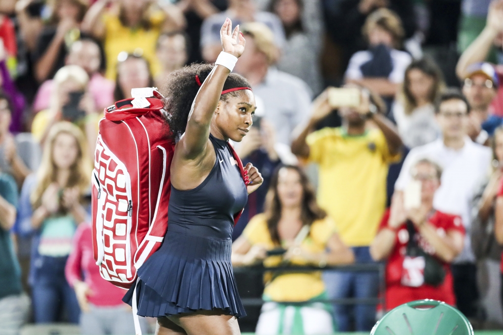 Serena Williams leaves the court after her defeat in the women’s singles third-round match on Day 4 of the Rio de Janeiro Olympic Games at the Olympic Tennis Centre Aug. 9 2016