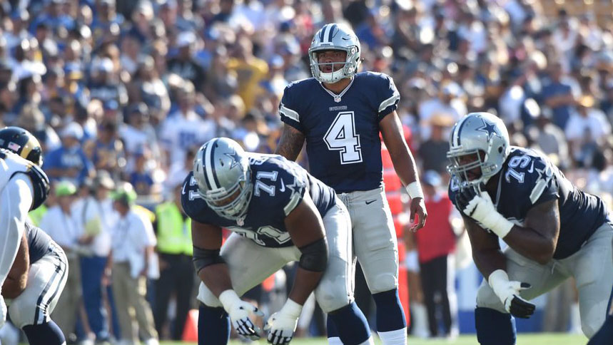 Shares			
		
		
		
		
			Dak Prescott Shows Poise Potential for Cowboys Against Rams																									
			
				By Jeric Griffin				Aug