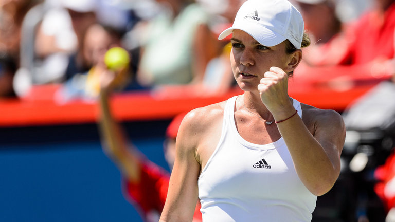 Simona Halep overcame an ugly first set to ease past Keys