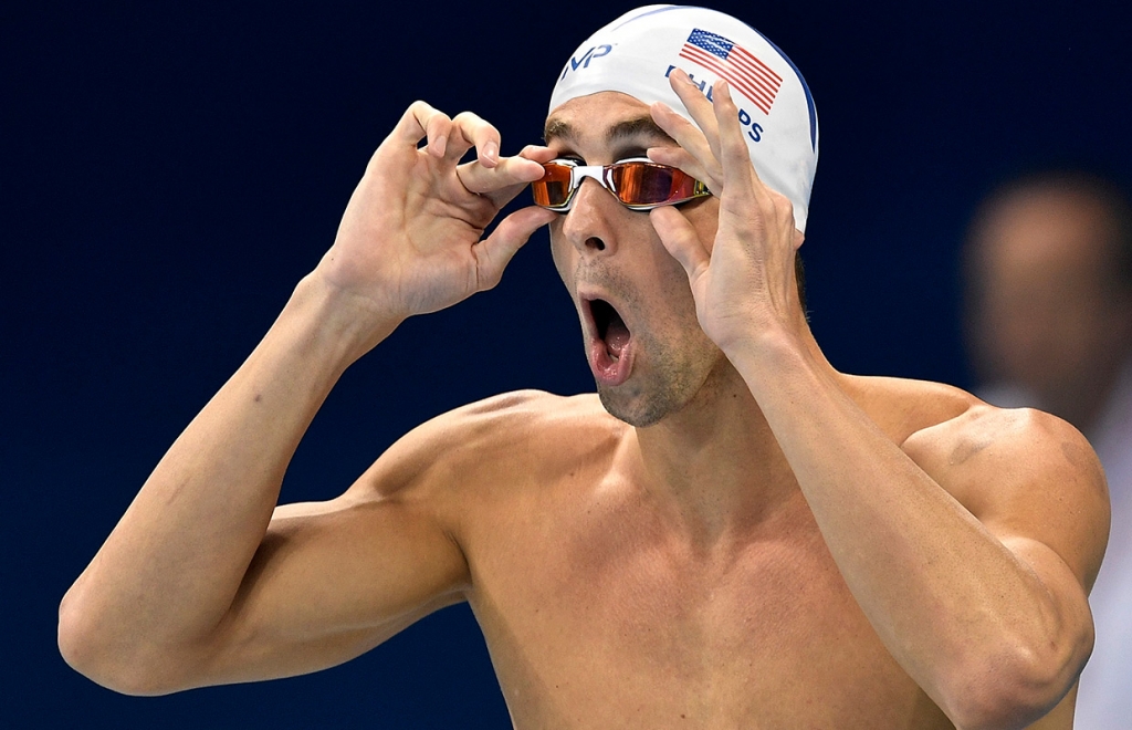 United States Michael Phelps prepares to start during a men's 100-meter butterfly heat during the swimming competitions at the 2016 Summer Olympics Thursday Aug. 11 2016 in Rio de Janeiro Brazil