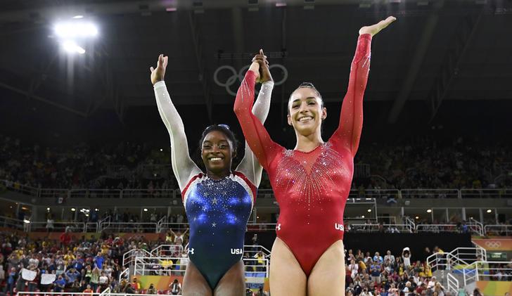 Simone Biles and Aly Raisman. REUTERS  Dylan Martinez