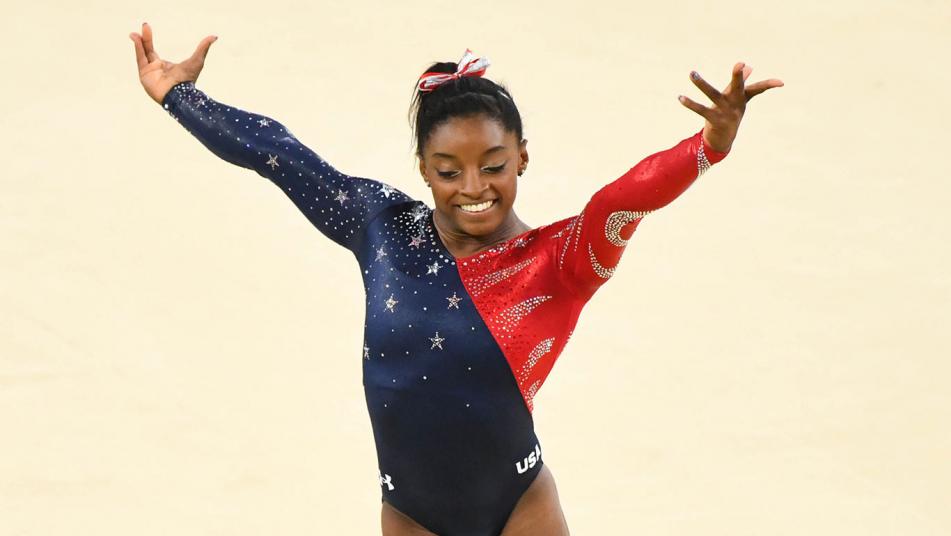 Simone Biles on floor