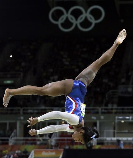 United States Simone Biles performs on the balance beam during the artistic gymnastics women's individual all-around final at the 2016 Summer Olympics in Rio de Janeiro Brazil Thursday Aug. 11 2016