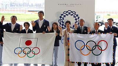 Olympic flag arrives in Tokyo as countdown begins for 2020 summer games