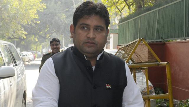 Social welfare minister Sandeep Kumar interacts with journalists in New Delhi