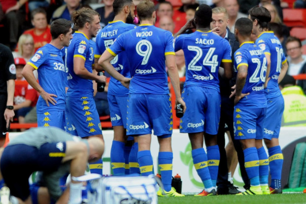 Garry Monk takes the chance to talk to his players with things going wrong at Nottingham Forest