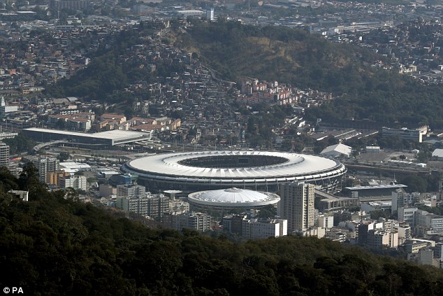 Ready for action The announcement of the two alleged drugs cheats being removed came as the Opening Ceremony was about to get under way at the Maracana Stadium