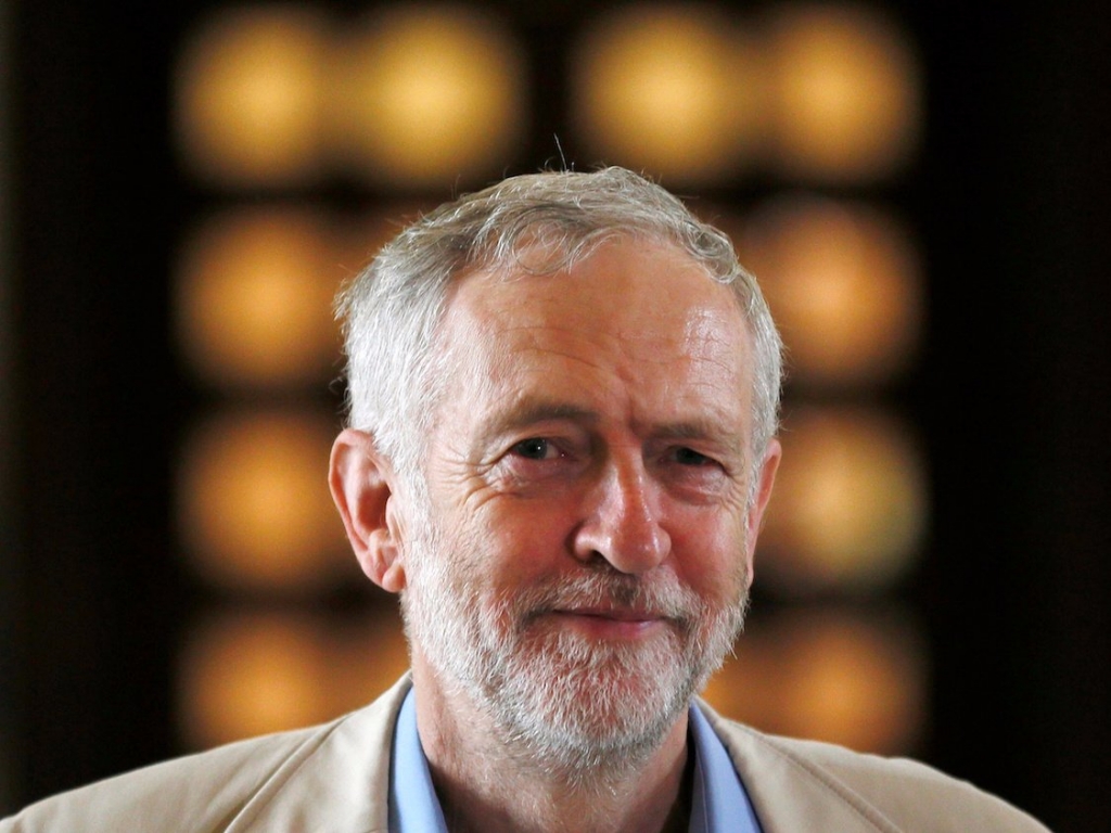 Jeremy Corbyn smiling